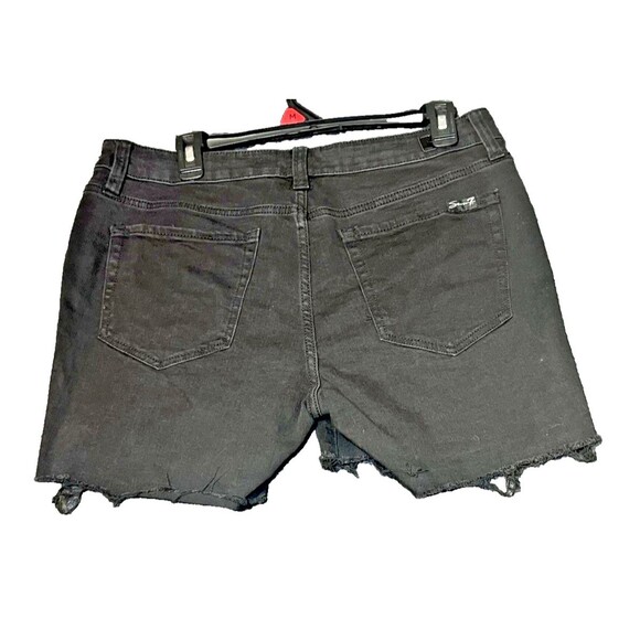 Seven7 Weekend Shorts Womens 10 Black Denim Cutoff Distressed School Summer - Picture 2 of 16
